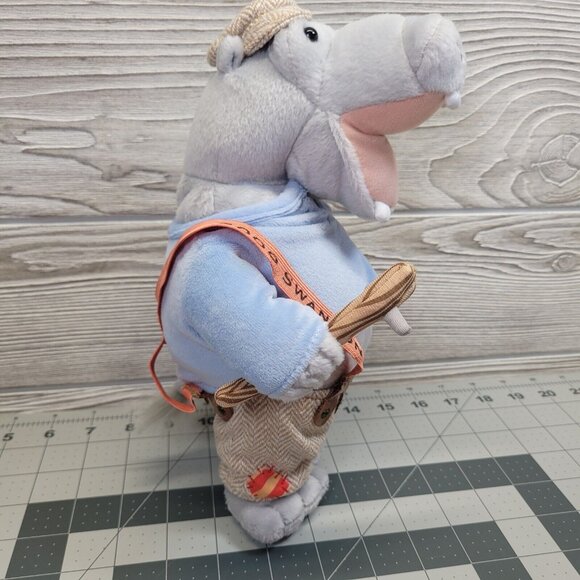 Hippopotamus Heavy Hippo Swanson‎ Collectables Plush Animal Doll Suspenders 2009 - Picture 1 of 7